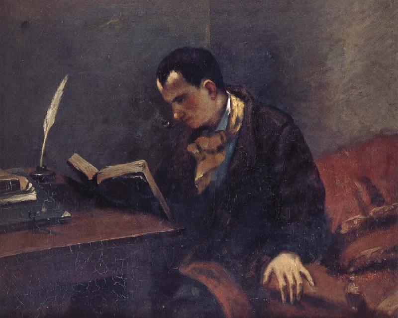 Gustave Courbet Portrait of Baudelaire Sweden oil painting art
